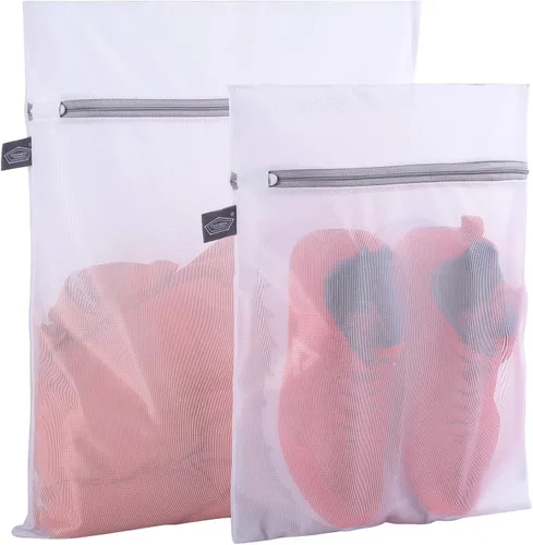 Vista 7 de Kimmama Bolsa de lavandería de malla, bolsas de lavado de malla, bolsa de lavado para lavadora, bolsa de red con cremallera, bolsa para secadora