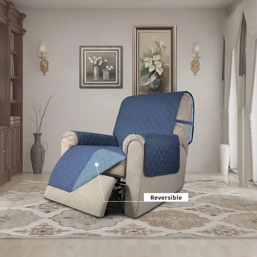 Vista 832 de Easy-Going - Funda reversible para sofá reclinable, resistente al agua, protector de muebles con correas elásticas, para mascotas y niños