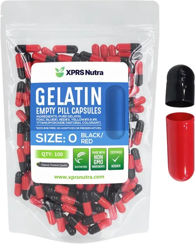 Vista 39 de XPRS Nutra Size 0 Empty Capsules - 100 Count Empty Gelatin Capsules - Pills DIY Capsule Filling - Pure Bovine Pill Gel Caps for Do-It-Yourself Purple