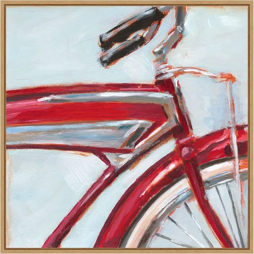 Vista 55 de Amanti Art Framed Canvas Wall Art 16x16 Retro Cycle I by Ethan Harper, Framed Wall Art Canvas, Abstract Artwork, Traditional Decor, Small Poster