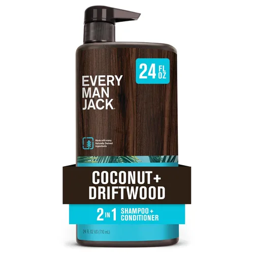 Vista 13 de Every Man Jack 2-en-1 Champú + Acondicionador de Árbol de Té y Cedro - Engrosar, Limpiar e Hidratar el Cabello con Coco, Aloe, Aceite de Árbol de Té