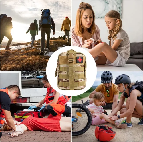 Vista 6 de Kit de primeros auxilios para trauma de emergencia, kit médico IFAK con torniquete, férula de 36 pulgadas, kit de control de sangrado