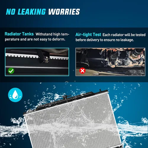 Vista 6 de Nilight Radiador para Nissan Rogue 2008 2009 2010 2011 2012 2013, Rogue Select 2014 2015 2.5L AWD FWD Performance Aluminio Reemplazo OEM