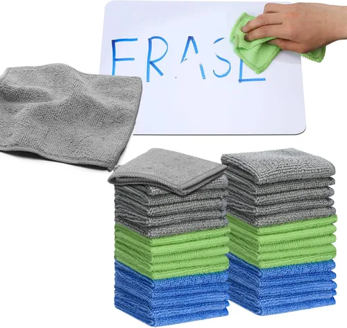 Vista 11 de Tanlade Paño de Limpieza de Microfibra Trapos de Limpieza Razonables Toallas de Cocina Toallas de Microfibra para Coches Paño de Limpieza de Tiza