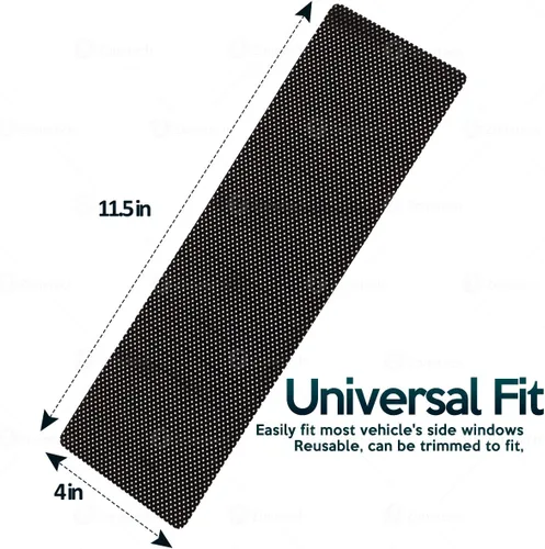 Vista 3 de ZONETECH Reductor de Resplandor Adherible Parasol Cortinas para Ventana Lateral de Automóvil Protección Visera Rayos UV, Ajuste Universal Protege