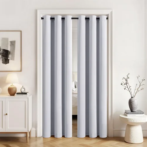 Vista 112 de MIULEE Cortinas para oscurecer la habitación, con aislamiento térmico y bloqueo de luz, juego de 2 paneles de cortina opaca para ventana, parte