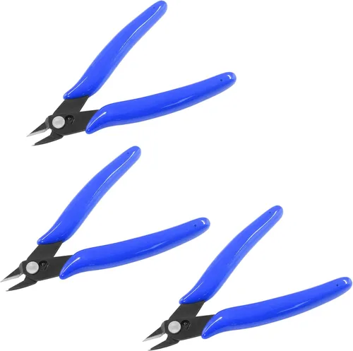 Vista 7 de Bivethoi 3 piezas de micro cortadores de alambre, cortadores diagonales pequeños para impresora 3D, alicates de filamento, minippers pequeños, Azul