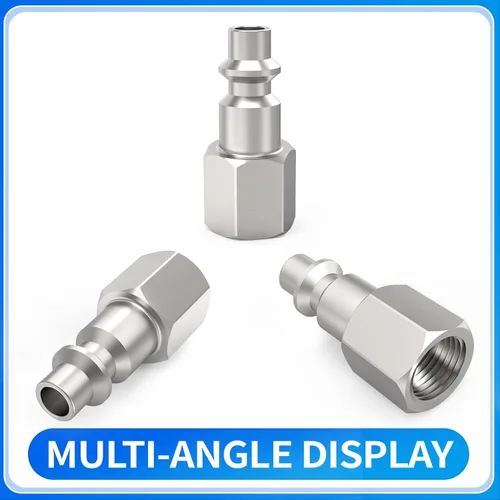 Vista 3 de ChillWaves Enchufe de aire industrial, enchufes neumáticos hembra NPT de 1/4", accesorios para compresores de aire (paquete de 15)