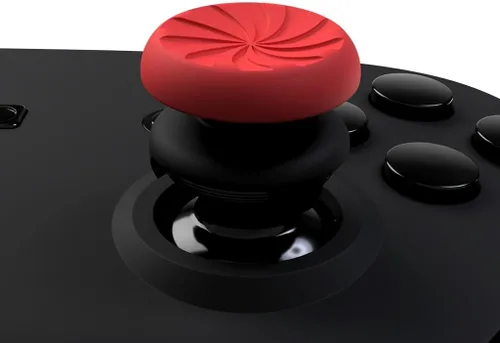 Vista 4 de KontrolFreek FPS Freek Inferno for Nintendo Switch Pro Controller Performance Thumbsticks 2 High-Rise Concave Red