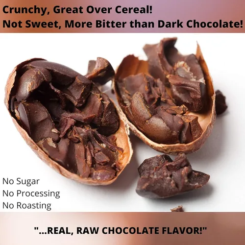 Vista 5 de Pure Natural Miracles Puntas de cacao de 1 libra y cacao en polvo de 2 libras, orgánico crudo sin azúcar