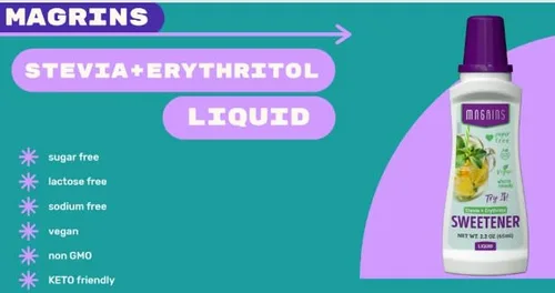 Vista 3 de MAGRINS Edulcorante líquido Stevia + Eritritol 2.2 fl oz