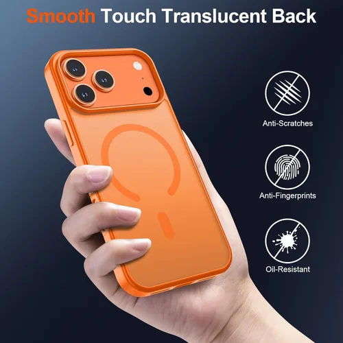 Vista 447 de SUPFINE - Funda magnética para iPhone 13 Pro Max (compatible con MagSafe), (protección contra caídas de grado militar de 10 pies), delgada, Negro