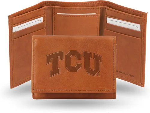 Vista 21 de Rico Industries NCAA Alabama Crimson Tide - Cartera triple de piel en relieve, color marrón