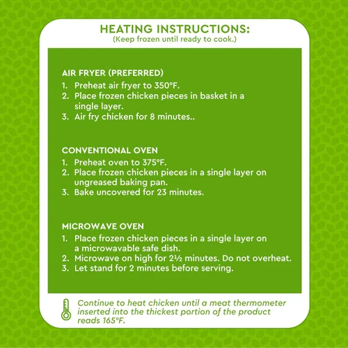 Vista 8 de Just Bare® Pechugas de pollo ligeramente empanadas en bocados Totalmente cocidas Congeladas con 16 G de proteína 1.50 LB, 24 onzas