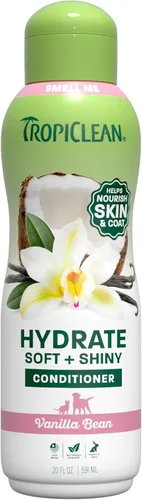 TropiClean Acondicionador para Perros, Acondicionador Fácil de Desenredar e Hidratante, Seguro para Cachorros, Fabricado en los Estados Unidos,