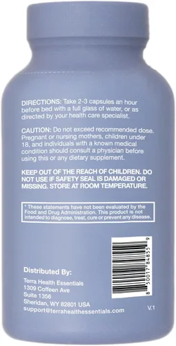 Vista 2 de Terra Heath Essentials - Soporte para dormir, ayuda con el insomnio y la inquietud, todo natural, suministro para 30 días