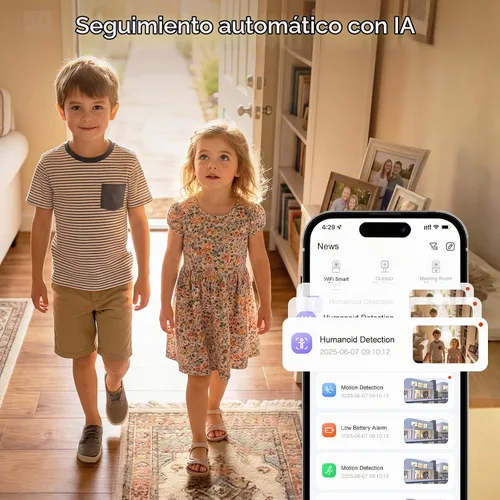 Vista 5 de BROTEX Cámara de seguridad interior, cámara inalámbrica de 2.4 GHz