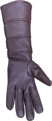 Vista 3 de URBAN BUCK Guantelete de cuero real, largo ajuste regular, para hombre, hebilla surtida, guantes de cosplay