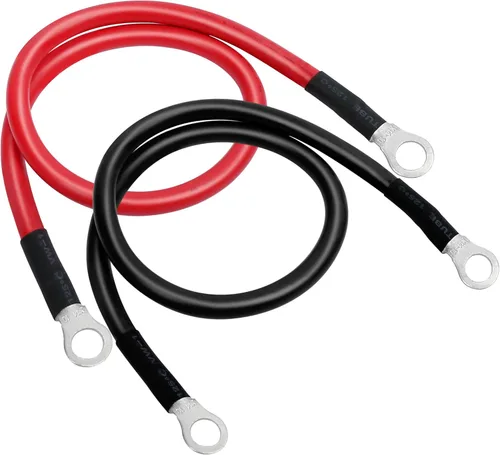 LotFancy - Juego de cables de batería OFC, inversores de corriente, para automóvil, barcos, casa rodante, motocicleta