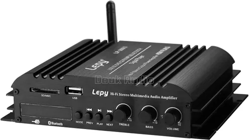 Vista 4 de Nobsound Lepy Hi-Fi Stereo Multimedia 4-Channel 180w (45W x 4) Amplificador de potencia Bluetooth Amplificador de Audio Amplificador USB SD DVD CD