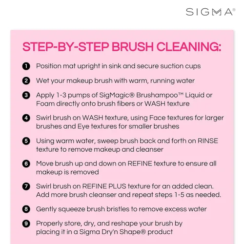 Vista 5 de Sigma Beauty Sigma Spa Express - Alfombrilla limpiadora de brochas de maquillaje de silicona Sigma Spa Express con ventosas para limpiar brochas