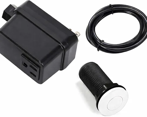 Vista 8 de Eliminación de interruptor de aire de eliminación de basura de salida única inalámbrica de 2.5 pulgadas de largo (negro) Botón de aire