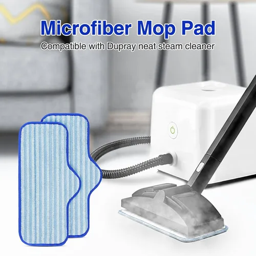 Vista 2 de LINNIW Paquete de 6 almohadillas de microfibra compatibles con limpiador de vapor Dupray Neat, duraderas, reutilizables y lavables a máquina