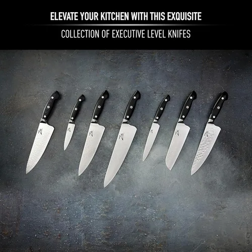 Vista 8 de Zelite Infinity Cuchillo de chef de 8 pulgadas, cuchillo de chef de Damasco, cuchillo de chefs, cuchillos de chef, cuchillo de chef japonés AUS-10