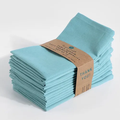 Vista 65 de Fingercraft Servilletas de tela multicolor - Juego de 12 servilletas de algodón puro para almuerzo y cena diarias - Regalo para fiestas