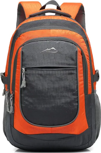 Vista 13 de ProEtrade Mochila para universidad, viajes, negocios, senderismo, apta para laptop de hasta 15.6 pulgadas, Negro, 15,6 pulg., Mochilas Daypack