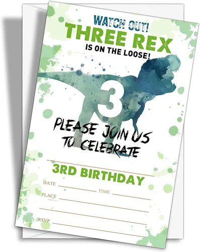 Vista 9 de Invitaciones de fiesta de cumpleaños con neón y brillo, 20 unidades. Invitaciones temáticas de cumpleaños "Let's Glow Crazy" con sobres - HBYQK-B02