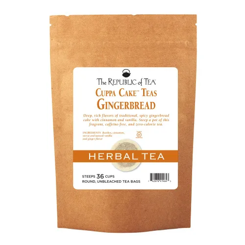 Vista 20 de The Republic of Tea Té de hierbas Rooibos rojo de almendra, coco y macarrón, 36 bolsas de té de repuesto