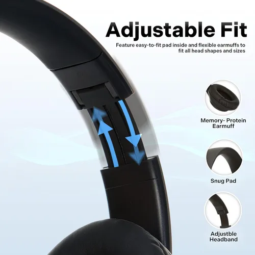 Vista 3 de Audífonos recargables iJOY Matte con antena inalámbrica, bluetooth plegables de diadema con micrófono., Avatar