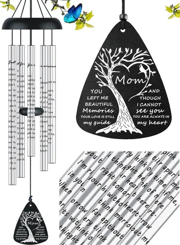 Vista 11 de Regalos de duelo conmemorativos de simpatía para la pérdida de papá, padre, Campanas de viento conmemorativas de simpatía para la pérdida de padre