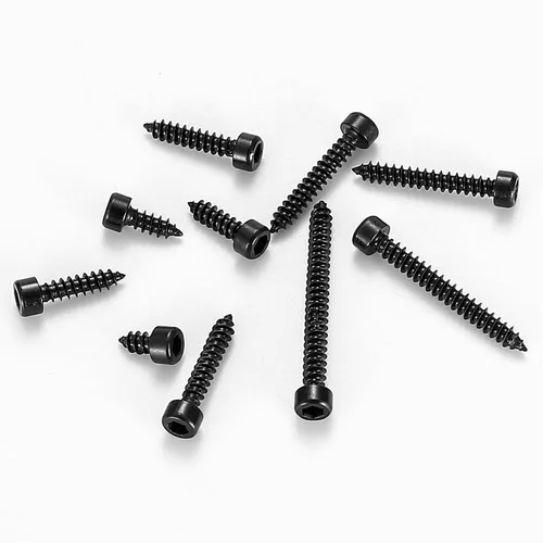 Vista 4 de Tornillos autorroscantes de cabeza hexagonal métrica, kit de surtido de 480 piezas de tornillos de cabeza hexagonal M3 de acero inoxidable 480 negro