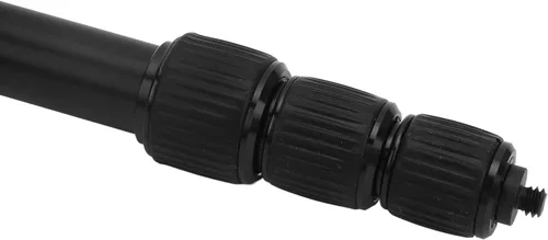 Vista 8 de Poste de brazo de micrófono de mano, brazo de micrófono extensible de 4 5 secciones con mango de espuma y hilos de 1/4 pulgadas, soporte