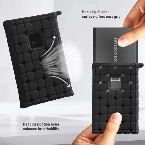 Vista 8 de ProCase Estuche para disco duro de 2.5 pulgadas con ProCase Samsung T7 / T7 Touch funda de transporte portátil SSD con cubierta de silicona