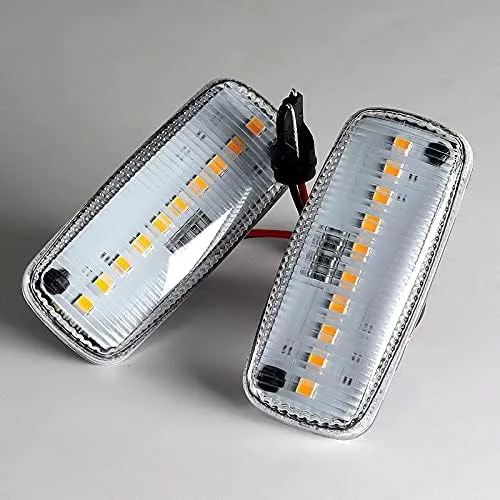 Vista 6 de Luz LED ámbar de lente ahumada de posición delantera y lateral delantera, compatible con Dodge Charger 2005-2006, Dodge Avenger, Dodge Caliber