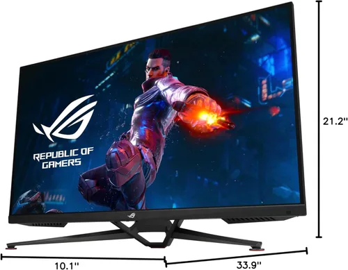 Vista 15 de ASUS ROG Swift 38" 4K HDMI 2.1 HDR DSC Monitor de Gaming (PG38UQ) - UHD (3840 x 2160), 144Hz, 1ms, Fast IPS, Compatible con G-SYNC, Altavoces