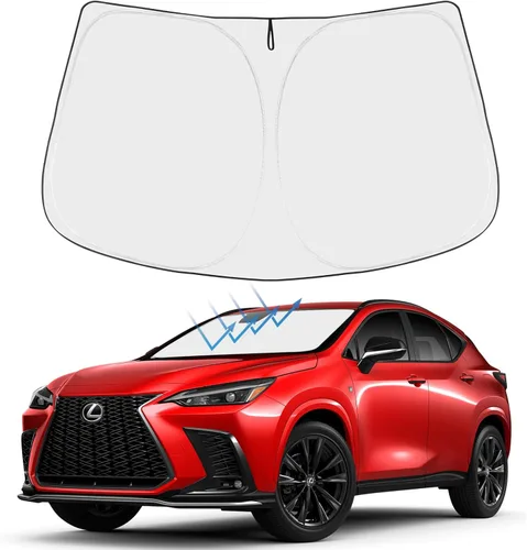 Vista 171 de Proadsy Parasol para parabrisas Rivian R1S 2022-2025 2026 de 4 capas plegable, protector de parasol frontal que bloquea los rayos UV, mantiene