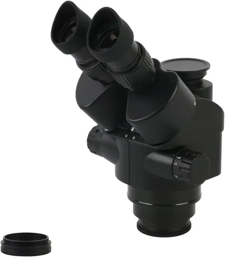 Vista 4 de Kit de accesorios para microscopio 3.5X 7X 45X 90X cabeza de microscopio trinocular simulfocal, zoom continuo 0.5X 2X Microscopio diapositivas