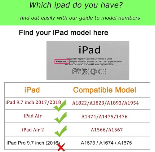 Vista 2 de Funda giratoria para iPad de 9.7 pulgadas 2018 2017 / Funda para iPad Air 2 - Funda protectora con soporte giratorio de 360 grados y función