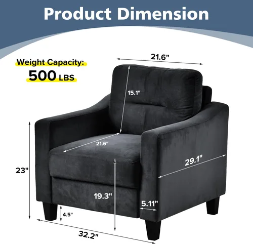 Vista 3 de Sofá modular modular convertible en forma de U en forma de U, sofá cama para sala de estar, dormitorio, oficina, espacio pequeño, apartamento, Negro