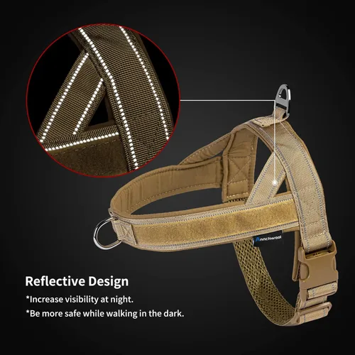 Vista 4 de Annchwool Arnés para perro sin tirones con funda para Airtag y dos parches, ajuste rápido y arnés reflectante a prueba de escapes, arnés de chaleco