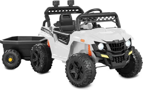 Vista 10 de Best Choice Products Carro Eléctrico Montable UTV de 12V para Niños con Remolque con Control Parental, Luces LED, 2 Velocidades, Bluetooth - Rosa