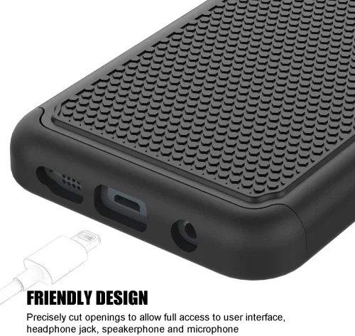 Vista 4 de Funda para Galaxy S7, a prueba de golpes, funda protectora para Samsung Galaxy S7 (5.1 pulgadas, 2016) [negro]