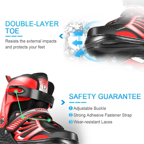 Vista 2 de Kids Inline Skates with Light Up Wheels, Adjustable Size for Girls Boys, ABEC-7 Bearings