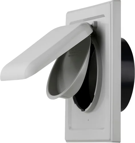 Vista 23 de NO-PEST VENT Exclusiva cubierta de ventilación de secadora de doble puerta, fabricada en Estados Unidos con plástico muy resistente a los rayos UV