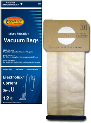 EnviroCare Bolsas de polvo de repuesto para aspiradora de microfiltración hechas para adaptarse a Electrolux Upright Style U y ProTeam Prolux,