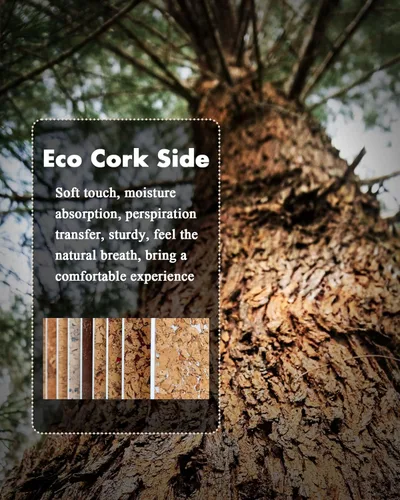 Vista 4 de YSAGi - Almohadilla de escritorio de doble cara, de cuero, protector de almohadilla de corcho ecológico, grande, impermeable, para oficina/hogar